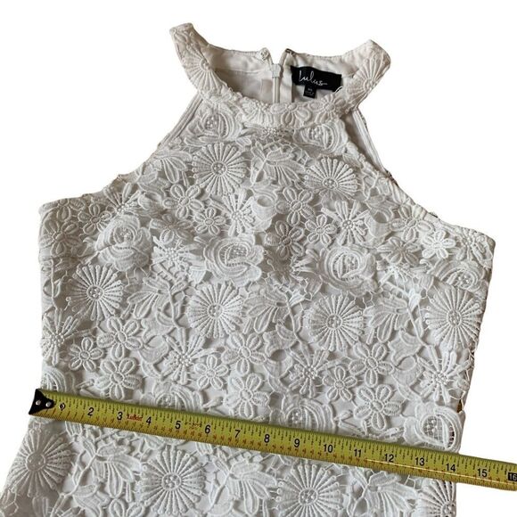 White Lace Lulus Dress Size Medium - Picture 8 of 9